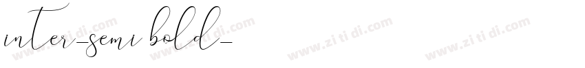 inter-semi bold字体转换